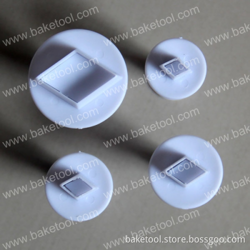 Mini Diamonds Cake Cookie Cutter Plunger Mold Set